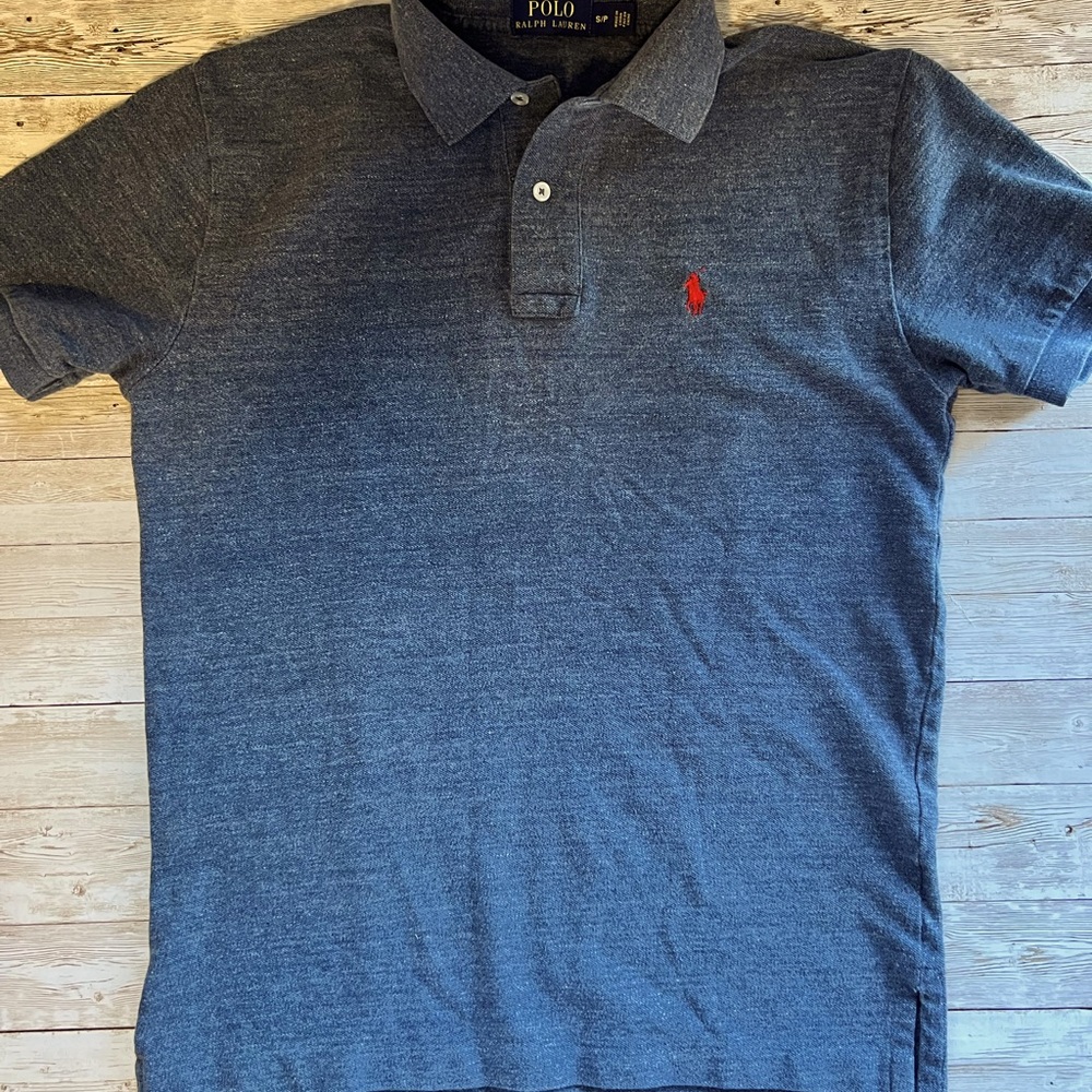 Men’s small Ralph, Lauren polo, blueish gray color